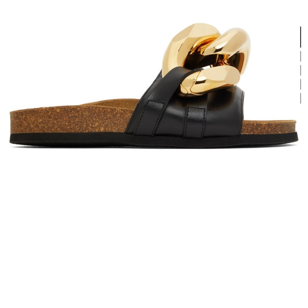 JW Anderson Tan Chain Slides